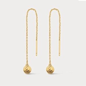 Luv Aj Gold Seashell Threaded Earrings